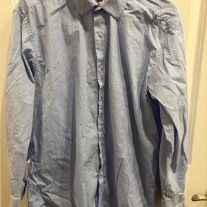 Alfani Men's Casual Light Blue Button Down Shirt
